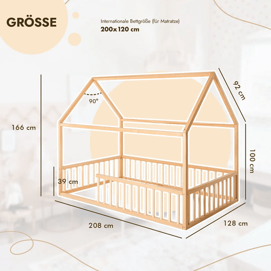 Hausbett Montessori für Kinder und Kleinkinder ab 1 Jahr - BesonderesHoch2