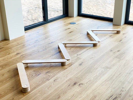 Schwebebalken, Balancierpfad, Balancierbalken, Sinnespfad, Montessori - besondereshoch2