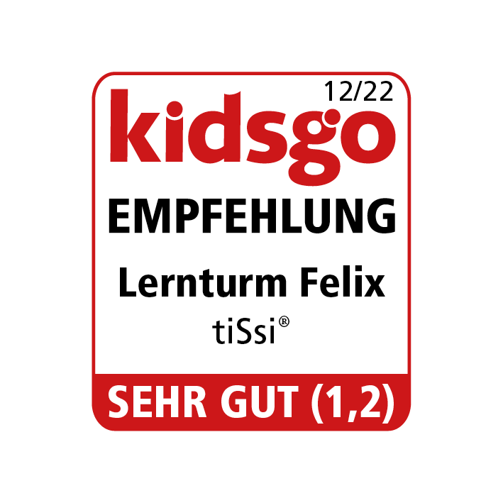 Lernturm Felix - Learning tower - blau | tiSsi® by Schmatzepuffer® "gratis personalisierbar"