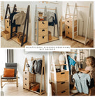 Kindergarderobe mit Ablage, Montessori Möbel, Kleiderschrank Duck Woodworks 