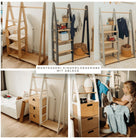 Kindergarderobe mit Ablage, Montessori Möbel, Kleiderschrank.