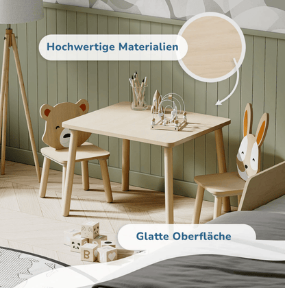 Kindertisch mit 2 Stühlen - BesonderesHoch2