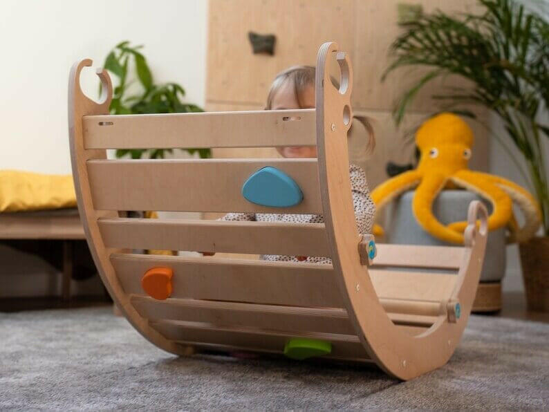 Kletterbogen 3 in 1, Pikler Bogen, Rocker Climber - BesonderesHoch2