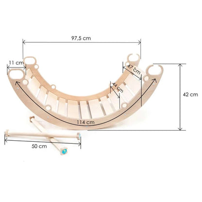 Kletterbogen 3 in 1, Pikler Bogen, Rocker Climber - BesonderesHoch2