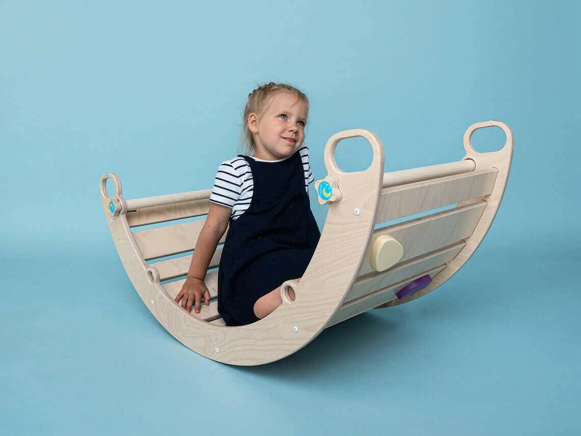 Kletterbogen 3 in 1, Pikler Bogen, Rocker Climber - BesonderesHoch2