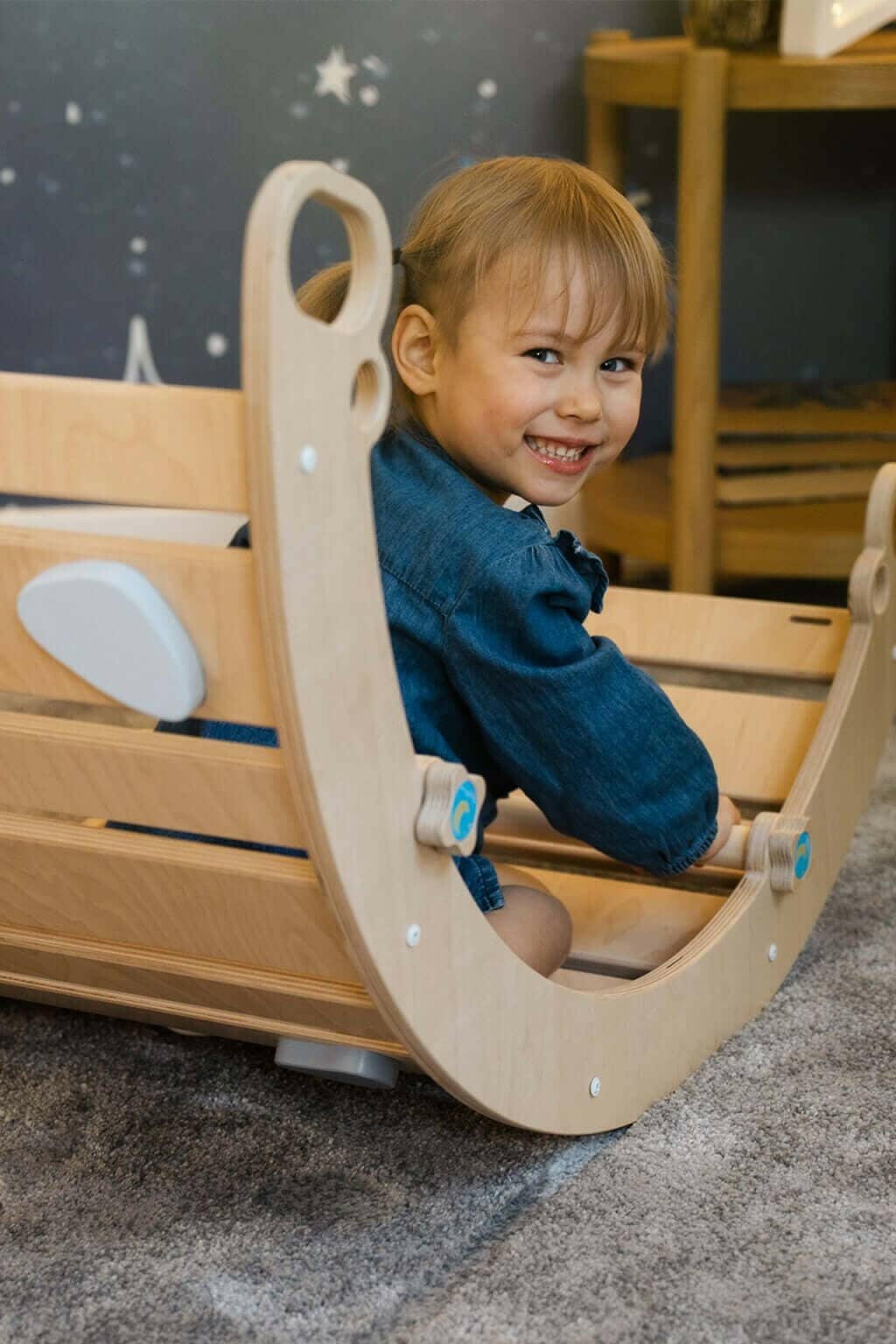 Kletterbogen 3 in 1, Pikler Bogen, Rocker Climber - BesonderesHoch2