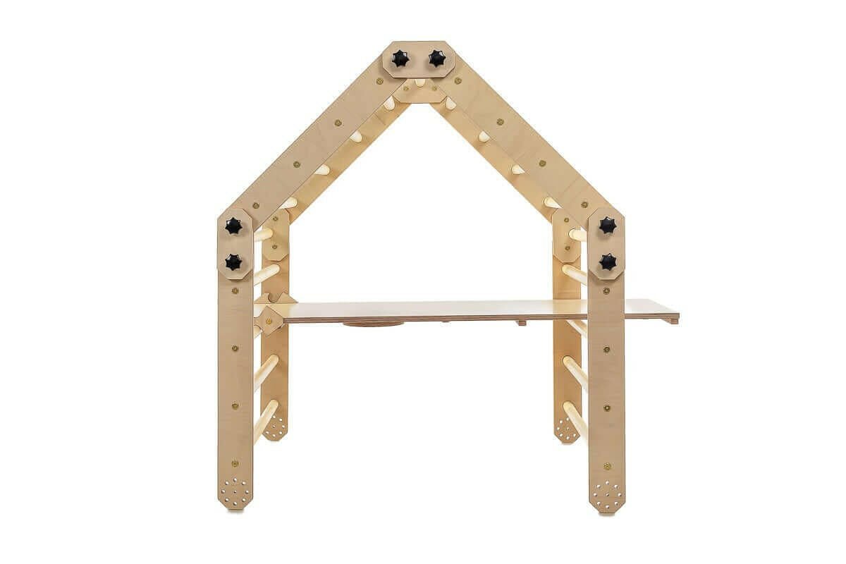 Kletterdreieck Set 3 in 1 mit Rutsche - Pikler Dreieck mit Rampe - BesonderesHoch2