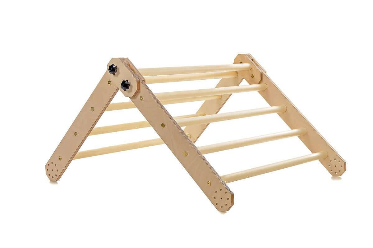 Kletterdreieck Set 3 in 1 mit Rutsche - Pikler Dreieck mit Rampe - BesonderesHoch2