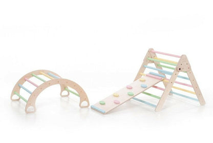 Kletterdreieck Set Classic, Kletterbogen, Rutsche, Pikler Dreieck - BesonderesHoch2