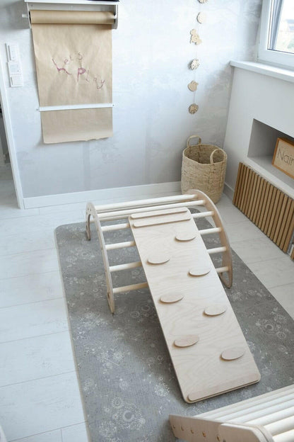 Kletterdreieck Set Classic, Kletterbogen, Rutsche, Pikler Dreieck - BesonderesHoch2