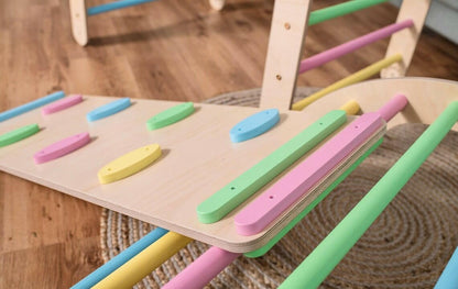 Kletterdreieck Set Maxi, Kletterbogen, Rutsche, Pikler Dreieck, Wandelbar - BesonderesHoch2