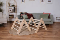 Kletterdreieck Set Maxi, Kletterbogen, Rutsche, Pikler Dreieck, Wandelbar SmartFoxWood Kletterdreieck Natur 