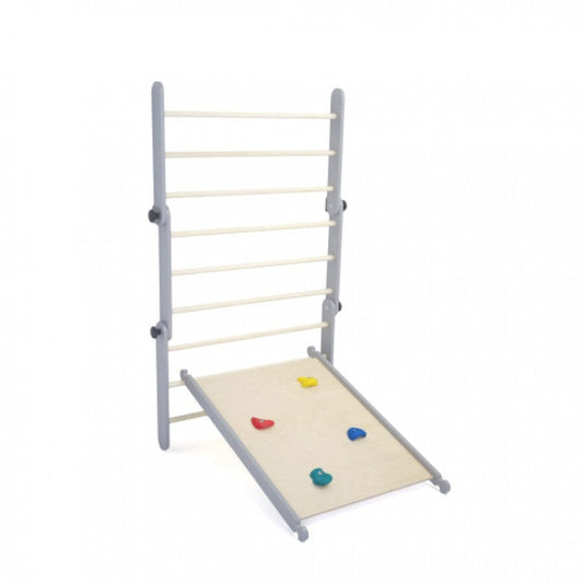 Climbing triangle, wall bars, Pikler triangle with slide