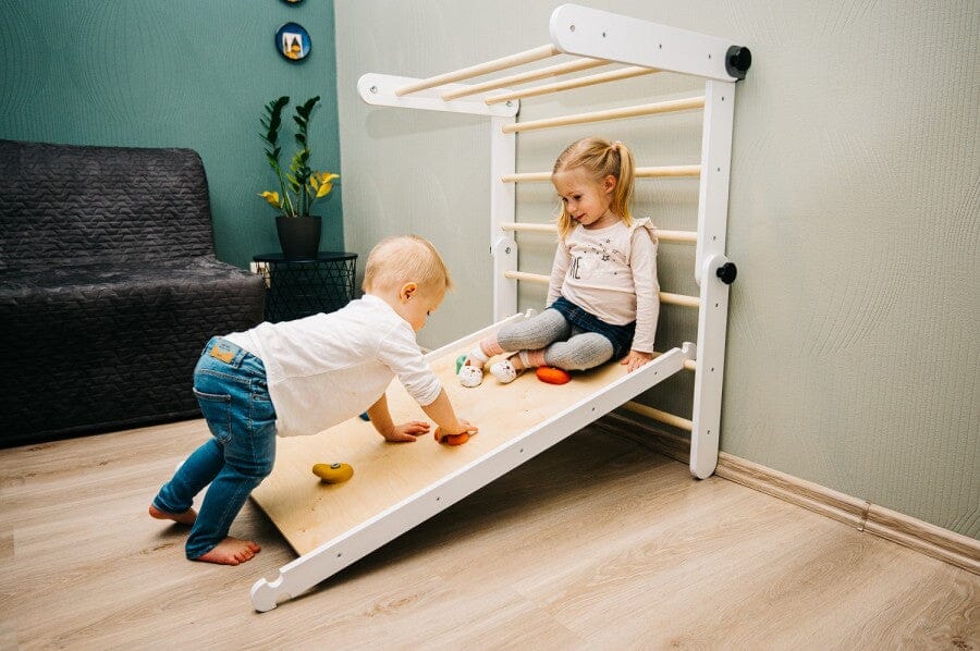 Kletterdreieck, Sprossenwand, Pikler Dreieck mit Rutsche Family-SCL 