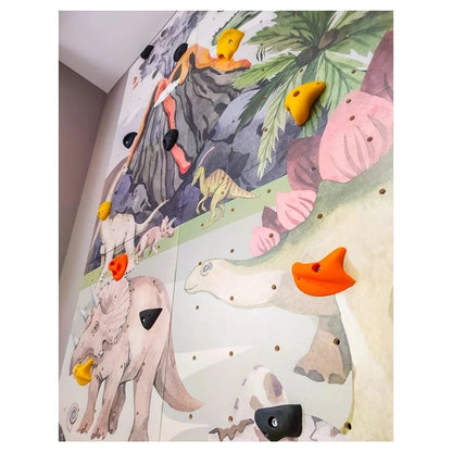 Kletterwand Kinderzimmer, Indoor, Kinder, - Dinos - BesonderesHoch2