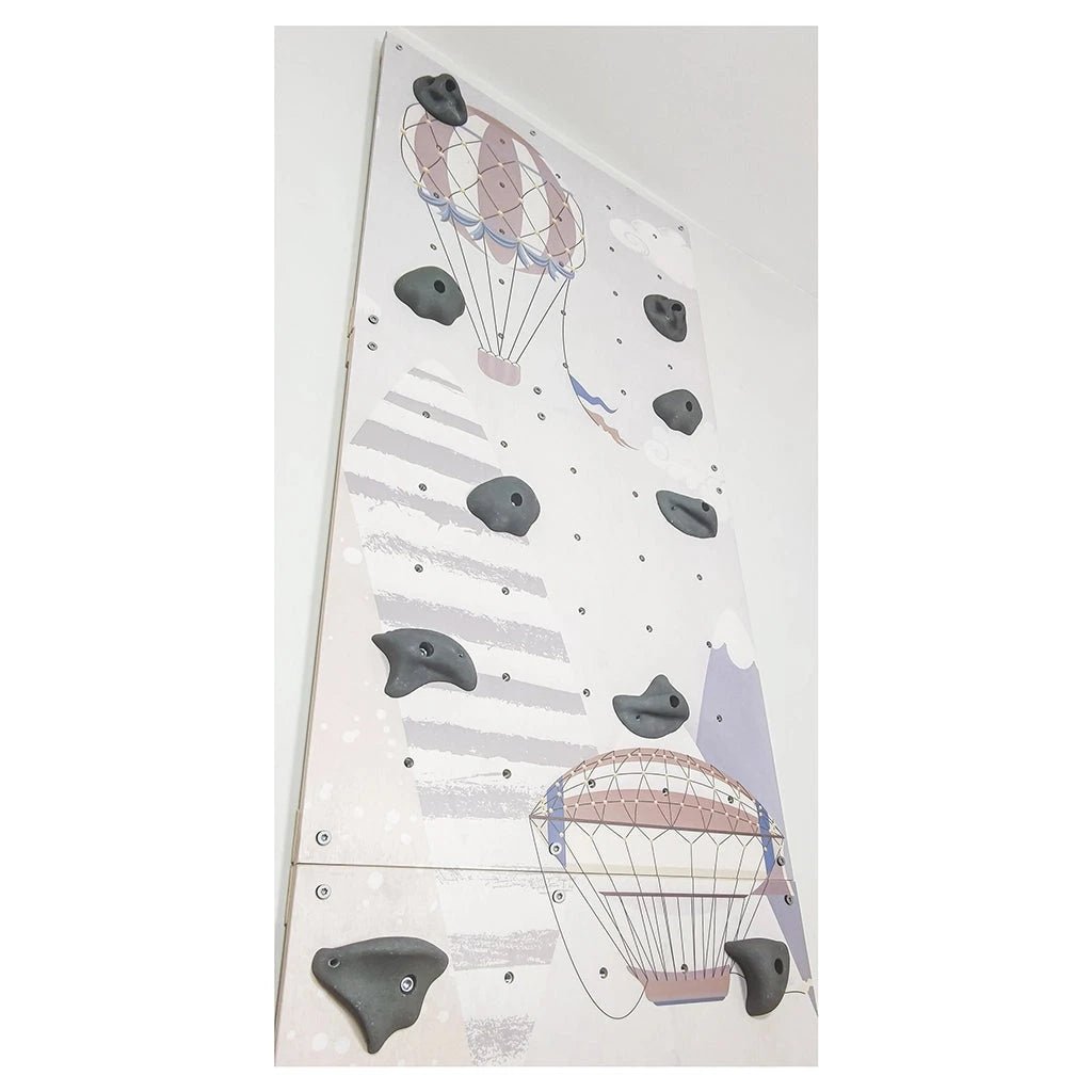 Kletterwand Kinderzimmer, Indoor, Kinder, - Heißluftballon - BesonderesHoch2