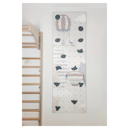 Kletterwand Kinderzimmer, Indoor, Kinder, - Heißluftballon - BesonderesHoch2