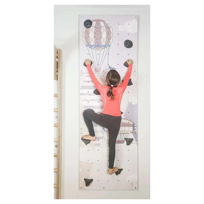 Kletterwand Kinderzimmer, Indoor, Kinder, - Heißluftballon - BesonderesHoch2