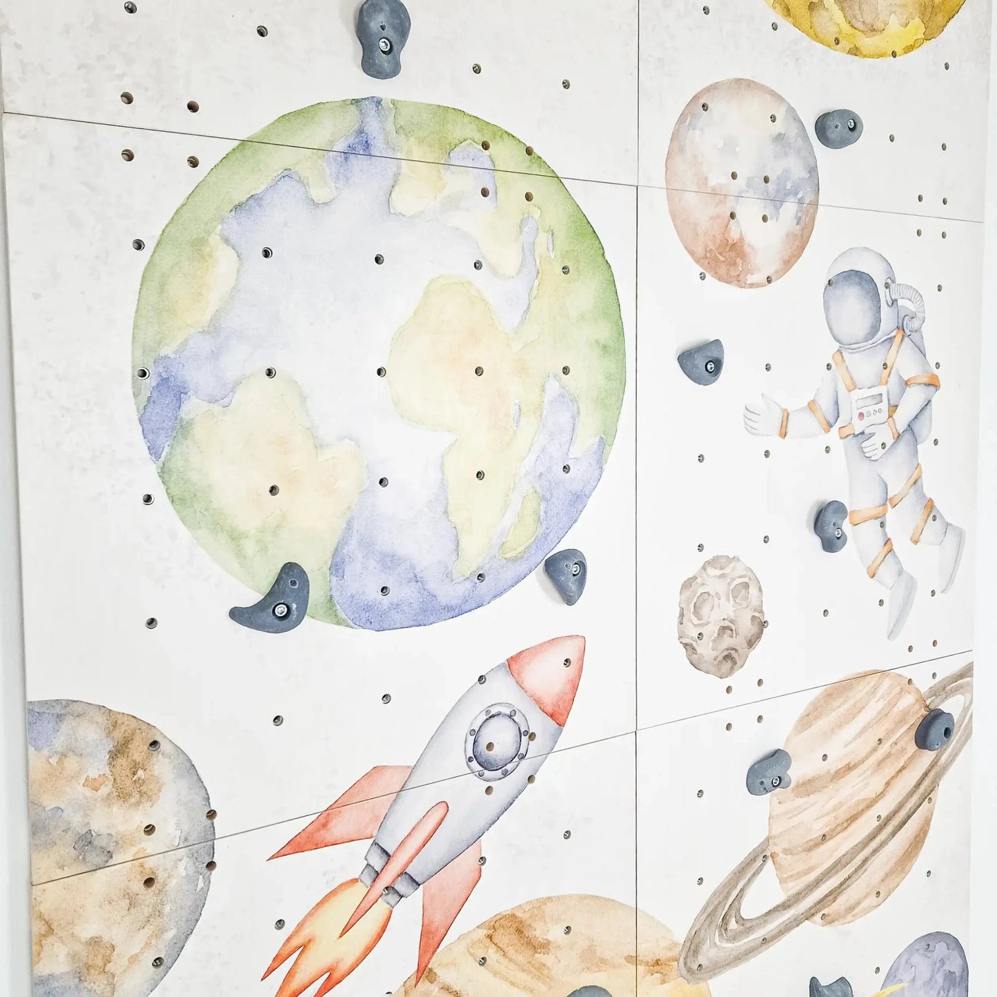 Kletterwand Kinderzimmer, Indoor, Kinder, - Weltall - BesonderesHoch2