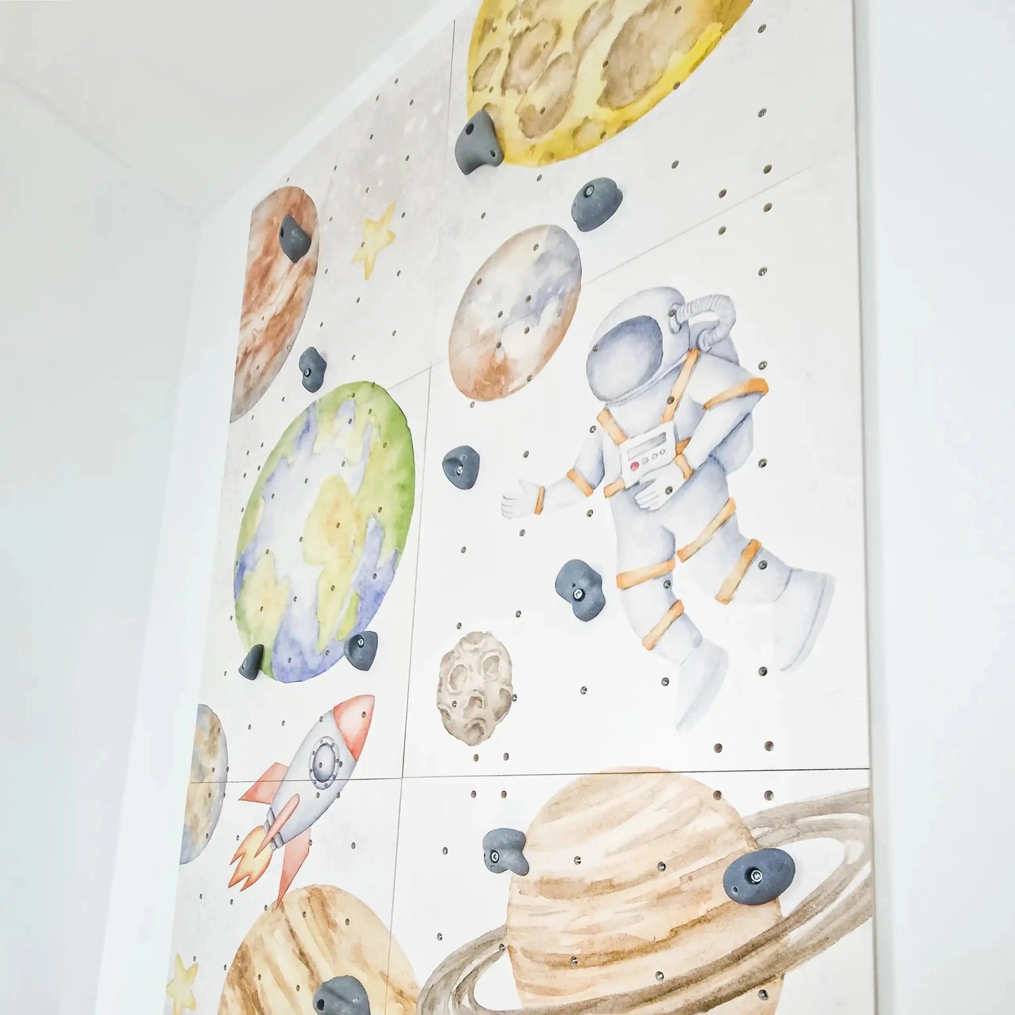 Kletterwand Kinderzimmer, Indoor, Kinder, - Weltall - BesonderesHoch2