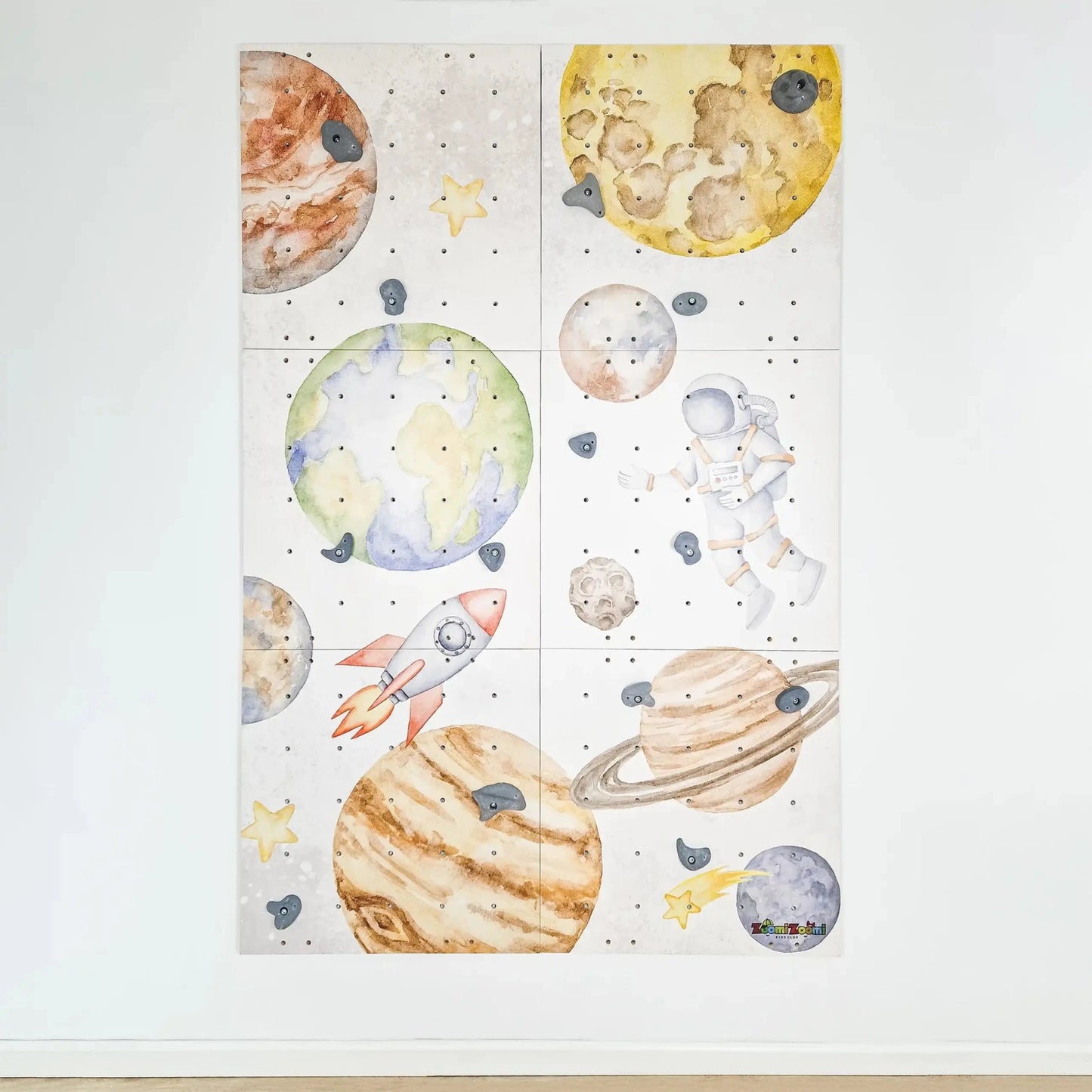 Kletterwand Kinderzimmer, Indoor, Kinder, - Weltall - BesonderesHoch2