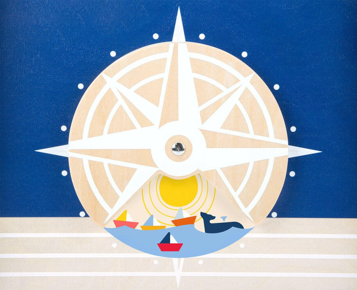 Lauflernwagen Wal aus Holz - BesonderesHoch2