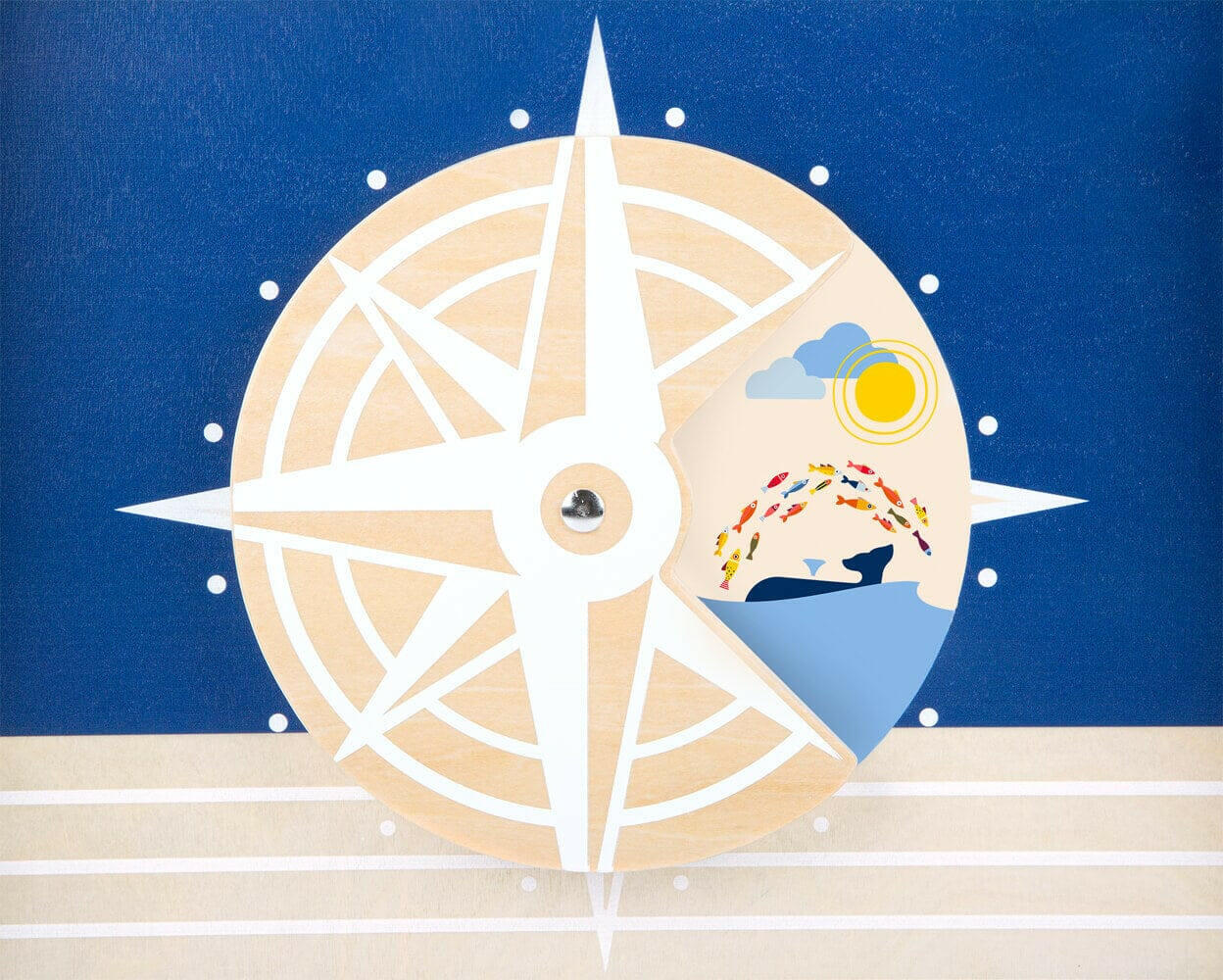 Lauflernwagen Wal aus Holz - BesonderesHoch2