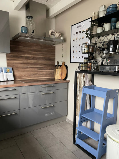 Lernturm Felix - Learning tower - blau | tiSsi® by Schmatzepuffer® "gratis personalisierbar" - BesonderesHoch2