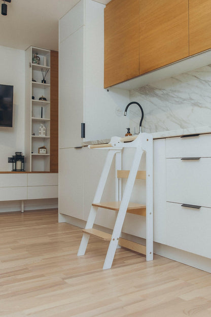 Lernturm klappbar, Küchenturm, Learning Tower, Montessori Turm - BesonderesHoch2