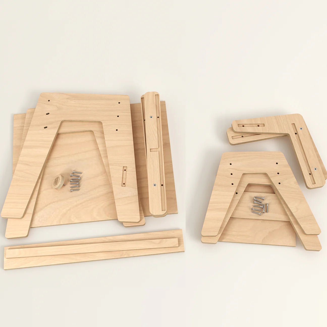 Mitwachsende Tisch und Stuhl für Kleinkinder - natur - BesonderesHoch2