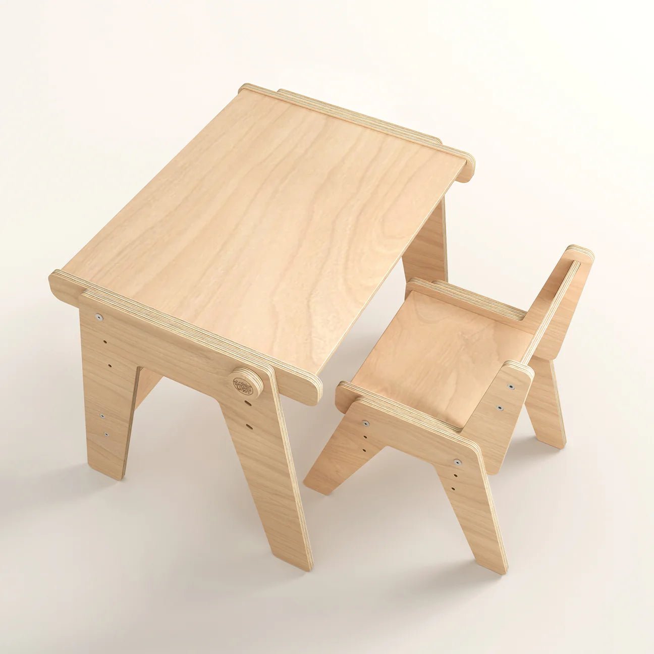 Mitwachsende Tisch und Stuhl für Kleinkinder - natur - BesonderesHoch2