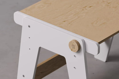 Mitwachsende Tisch und Stuhl für Kleinkinder - weiß - BesonderesHoch2