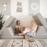 Modulares Spielsofa für Kinder, Kindercouch, Spielmatratze Sweethomefromwood Grau 