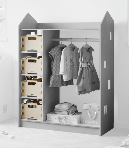 Montessori Aufbewahrungsbox aus Holz - BesonderesHoch2