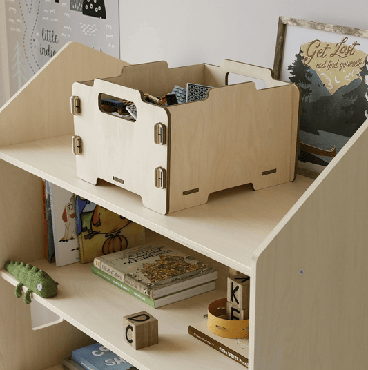 Montessori Aufbewahrungsbox aus Holz - BesonderesHoch2