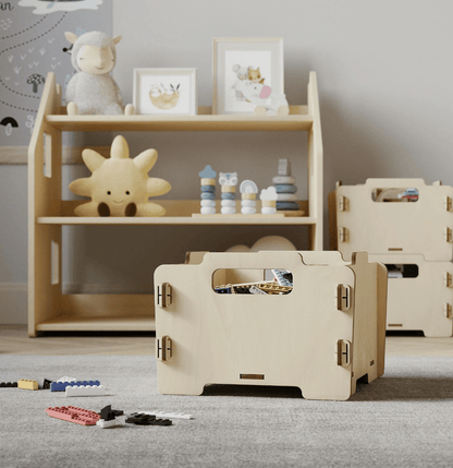 Montessori Aufbewahrungsbox aus Holz - BesonderesHoch2