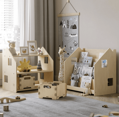 Montessori Aufbewahrungsbox aus Holz - BesonderesHoch2