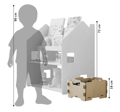 Montessori Aufbewahrungsbox aus Holz - BesonderesHoch2