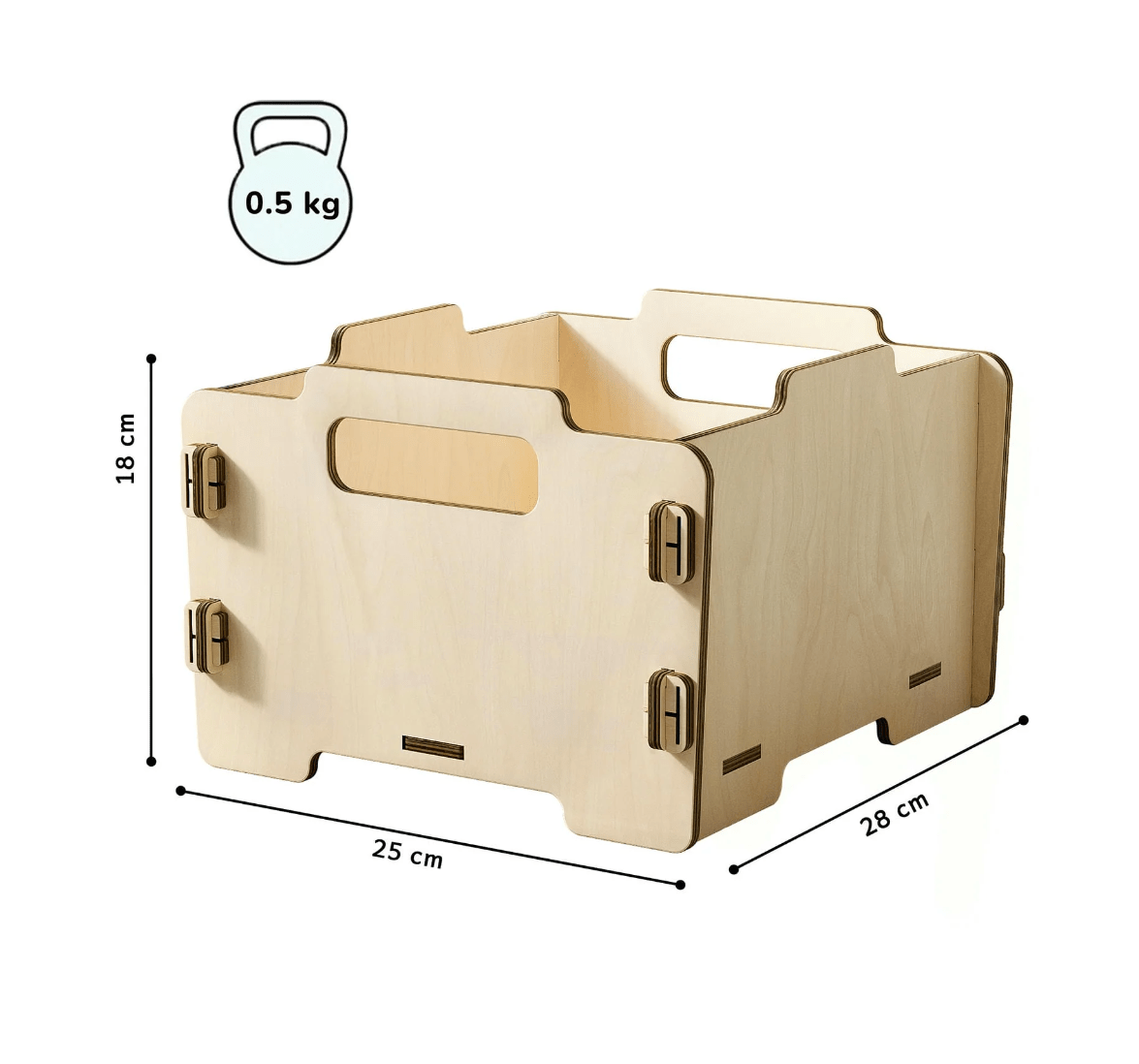 Montessori Aufbewahrungsbox aus Holz - BesonderesHoch2