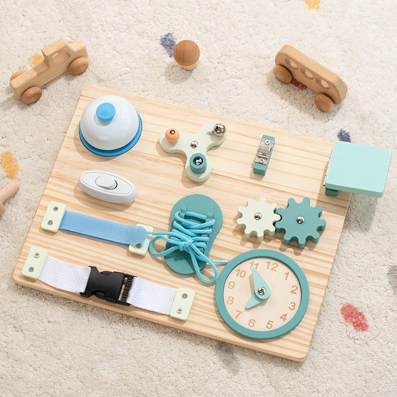 Montessori Beschäftigung Board - Sensorisches Brett - Kinder Lernspielzeug für Feinmotorik ab 3 Jahre - BesonderesHoch2