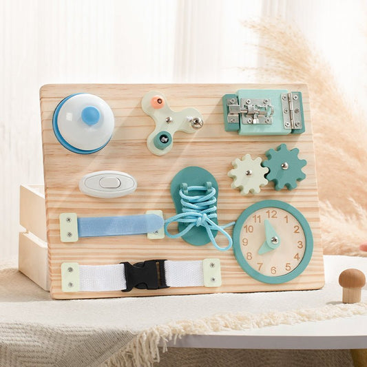 Montessori Beschäftigung Board - Sensorisches Brett - Kinder Lernspielzeug für Feinmotorik ab 3 Jahre - BesonderesHoch2