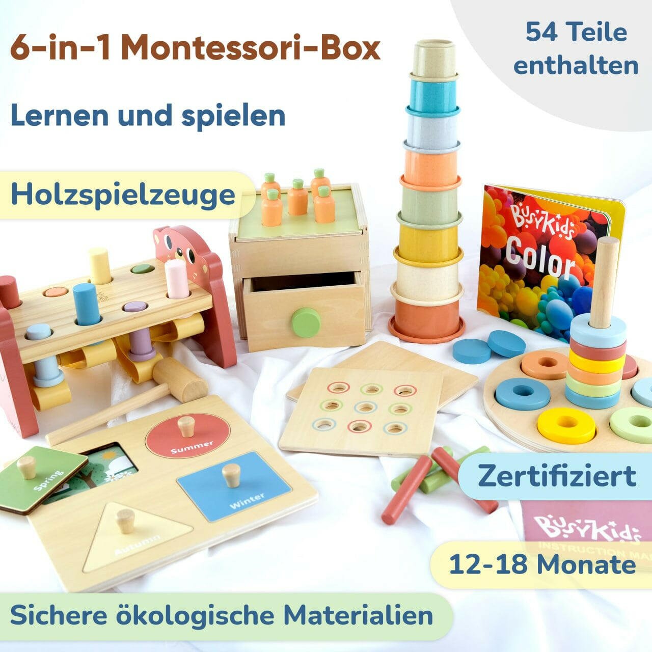 Montessori - Box für Kinder von 12 bis 18 Monaten - BesonderesHoch2
