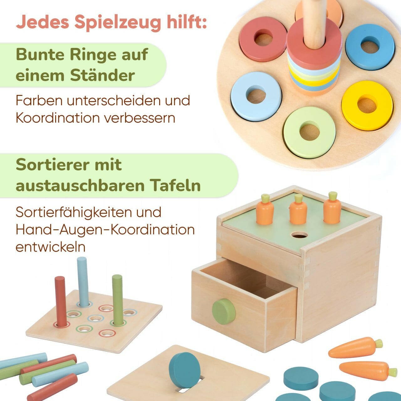 Montessori - Box für Kinder von 12 bis 18 Monaten - BesonderesHoch2