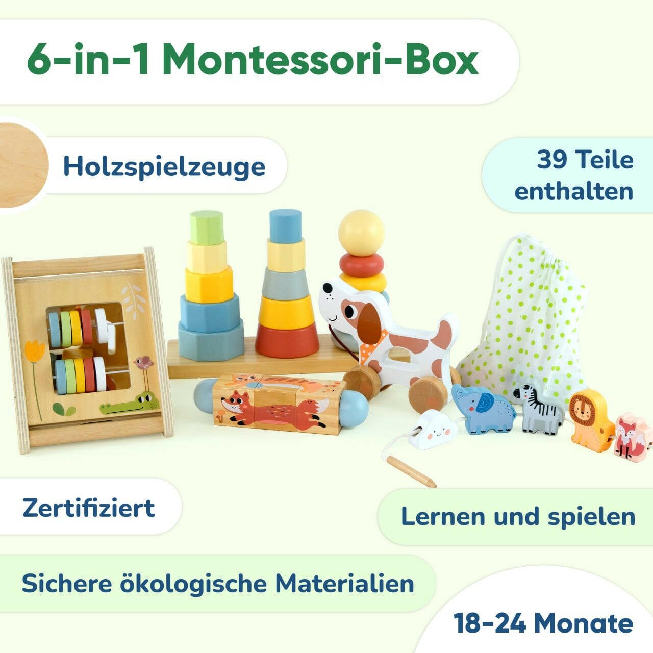 Montessori - Box für Kinder von 18 bis 24 Monaten - BesonderesHoch2