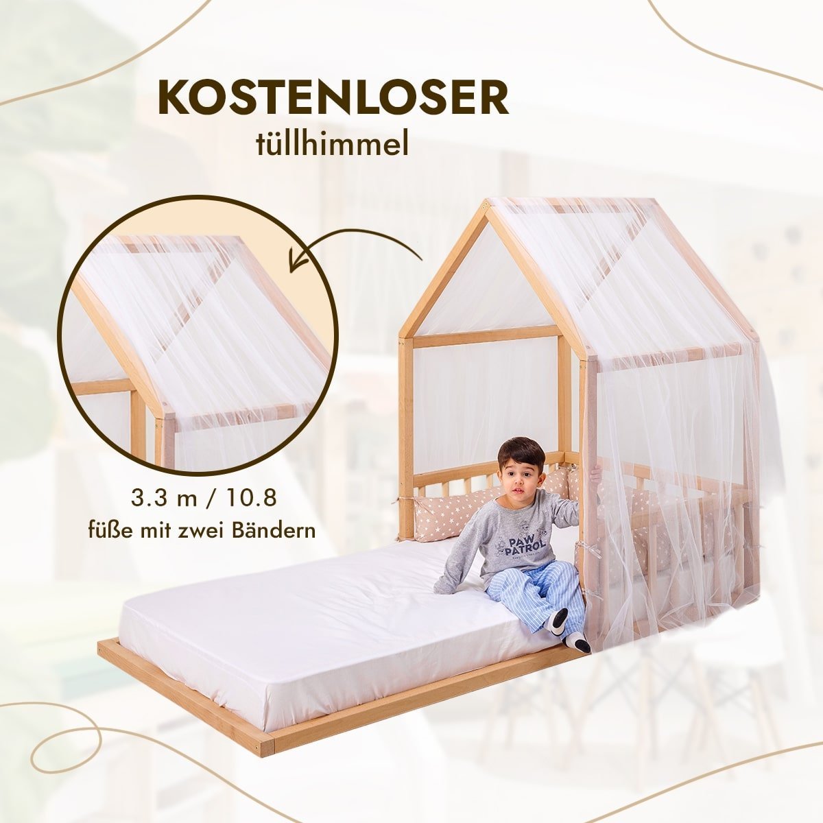 Montessori Kinderbett ab 2 Jahren - BesonderesHoch2