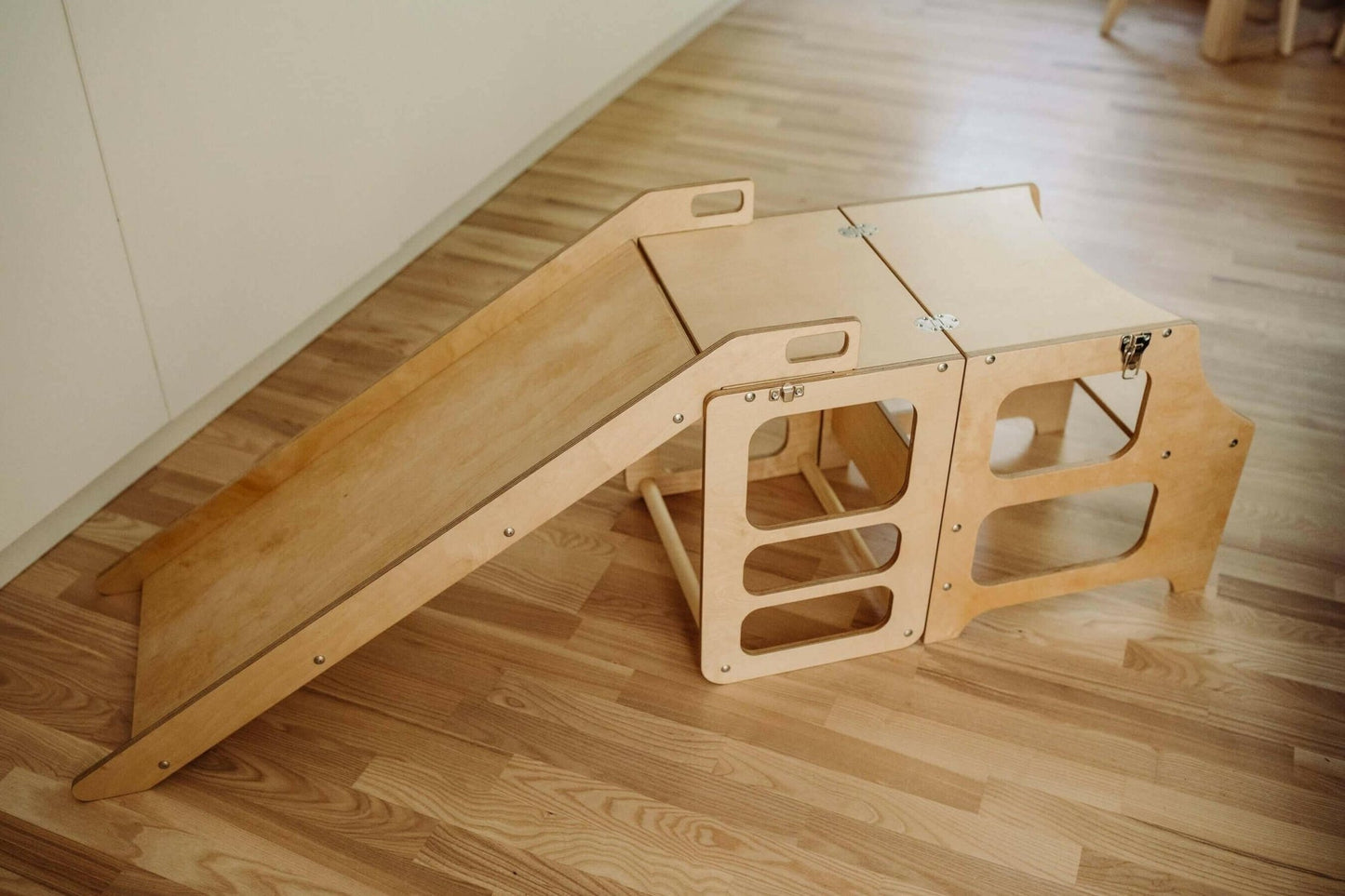 Montessori Lernturm, 3 in 1, Montessori Turm, Rutsche - BesonderesHoch2