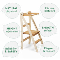 Montessori Lernturm - Höhenverstellbarer Kinderstuhl