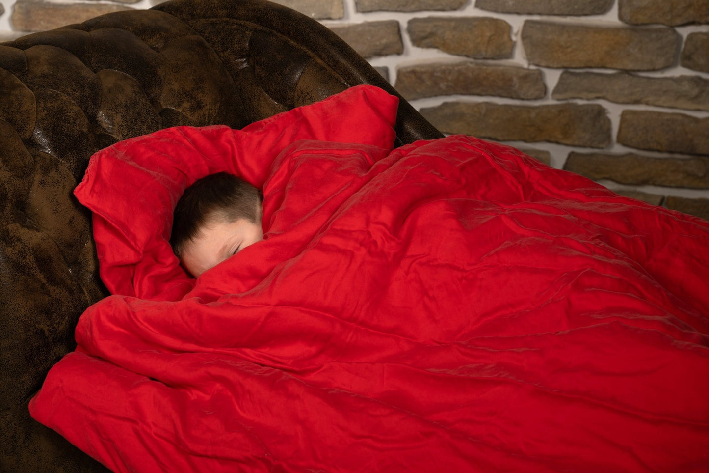 Premium Lyocell Kinderbettwäsche "Aurora Red" - BesonderesHoch2