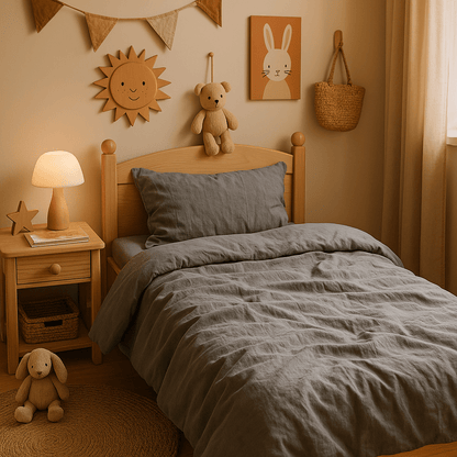 Premium Lyocell Kinderbettwäsche "Frosty Stone" - BesonderesHoch2