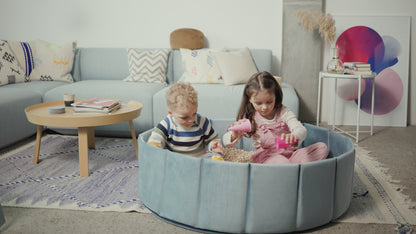 Flowfull® Indoor Würfel-Sandkasten SET (Becken + Holzwürfel).